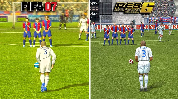 FIFA 07 против PES 6 Штрафные удары | Бекхэм, Роналдиньо, Пирло и др.