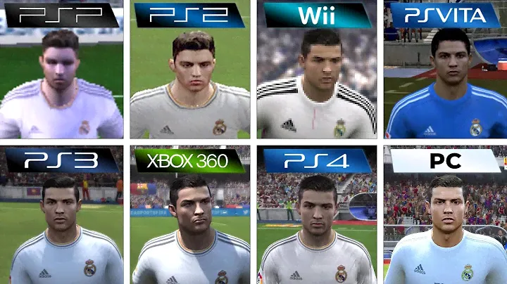 FIFA 14 - PSP vs PS2 vs Wii vs PS Vita vs PS3 vs XBOX 360 vs PS4 vs PC (Side By Side)