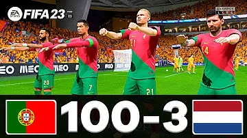 FIFA 23 - MESSI, RONALDO, MBAPPE, NEYMAR, ALL STARS | PORTUGAL 100 - 3 NETHERLANDS