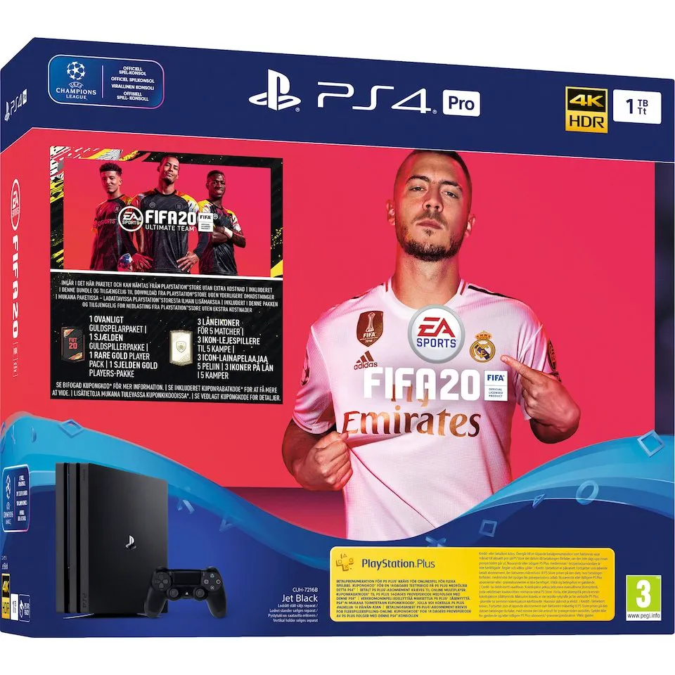 Игровая приставка Sony PlayStation 4 Pro в комплекте FIFA 20 (CUH-7216B)
