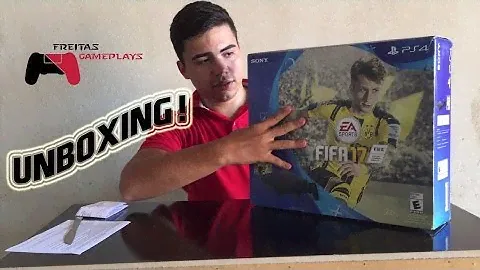 Unboxing PS4 Slim Bundle FIFA 17 PT-BR - [FREITAS GAMEPLAYS]