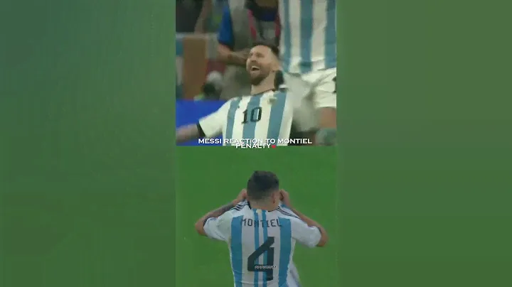 Messi reaction to Montiel penalty❤️