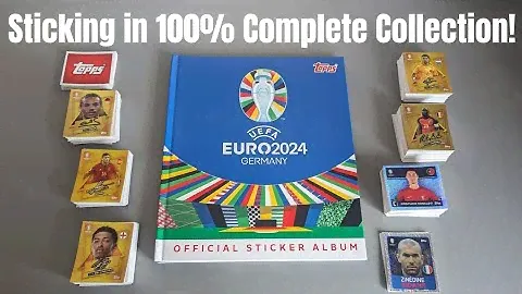 STICKING IN 100% COMPLETE COLLECTION INTO MY ALBUM! TOPPS EURO 2024 STICKER ALBUM, All 728 Stickers!