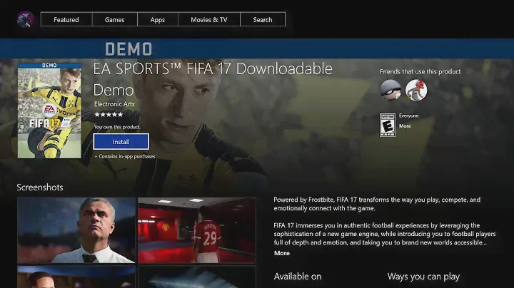 How to Download The FIFA 17 Demo On Xbox