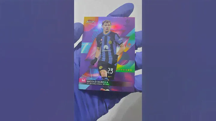 Topps - Finest UEFA Club Competitions 2024 - Nicolò Barella - Inter Milan (Numbered 259/299) Card