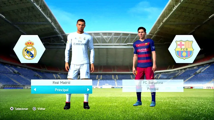 FIFA 16 Gameplay PS3/X360 - REAL MADRID vs BARCELONA - C. Ronaldo, Messi e Neymar (OLD GEN)