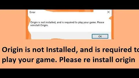 Origin is not installed, Please Re Install the origin  (FIFA-19 +)  fix