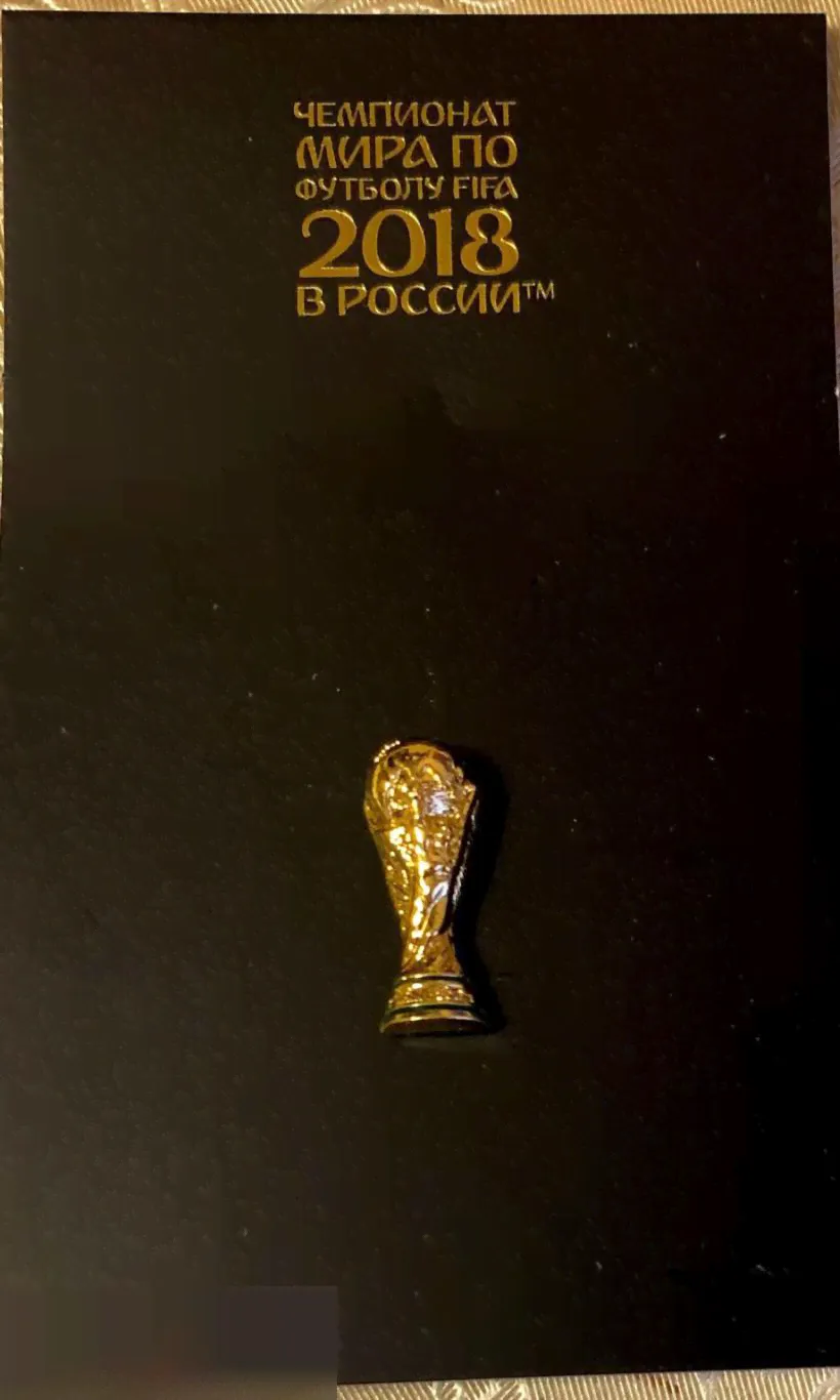 ОПТ! 100 значков! Значок Fifa Трофей (эмаль, 2 см). Чемпионат мира по футболу 2018.-0