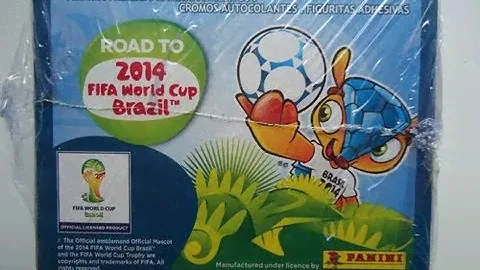 Unboxing COMPLETE BOX 50 packs PANINI ROAD TO WORLD CUP 2014 STICKER COLLECTION
