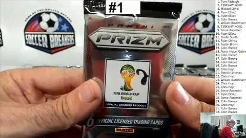 2014 PANINI FIFA PRIZM WORLD CUP BOX (1 HOBBY, 2 BLASTER) RANDOM PACKS BREAK #1 (SOCCER BREAKERS FC)