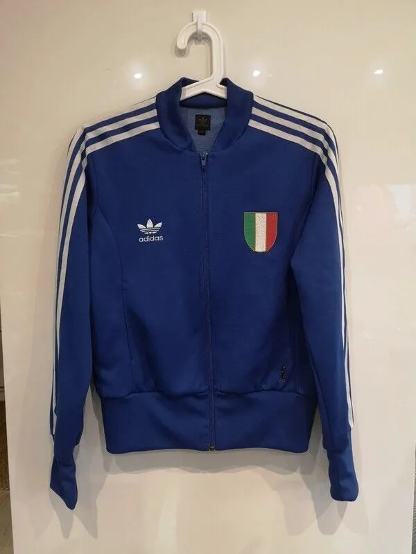 Vintage Adidas Italy World Cup 1974 Soccer Track Jacket Fifa Football Sz S/M 38