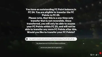 EA FC 25: How to Transfer FC Points from EA FC 24