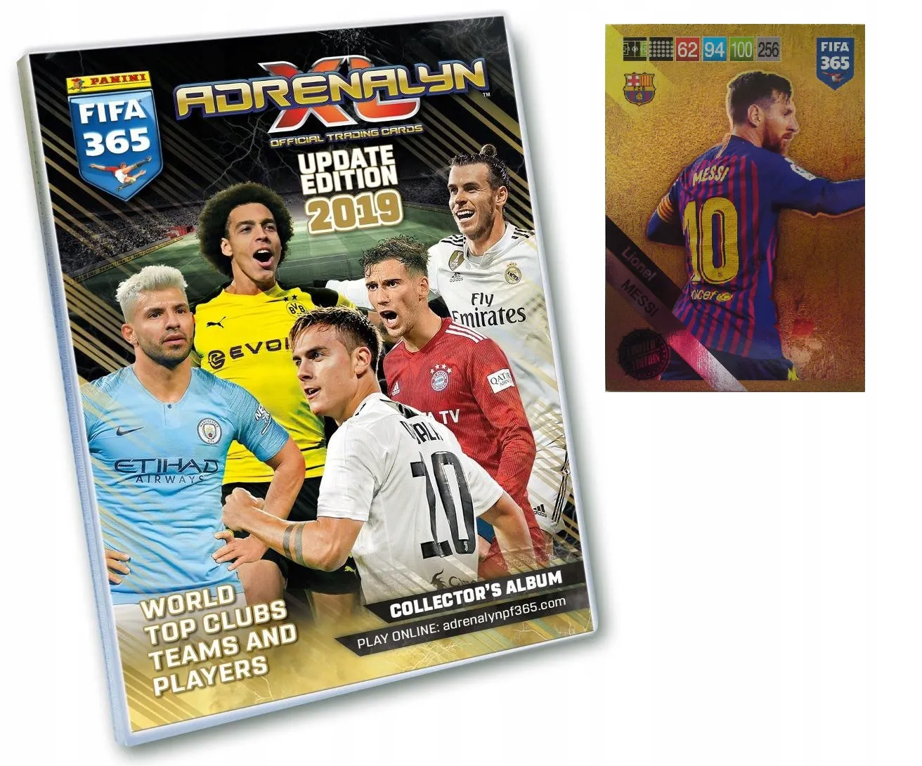 Альбом карточек «ОБНОВЛЕНИЕ FIFA 365 2019» + 112 FOOTBALL CARDS LIMITED MESSI