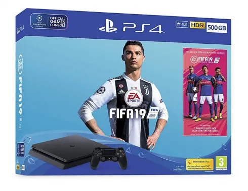 Sony PlayStation 4 Slim (500 Гб) (черная) (CUH-2216A) + FIFA 19