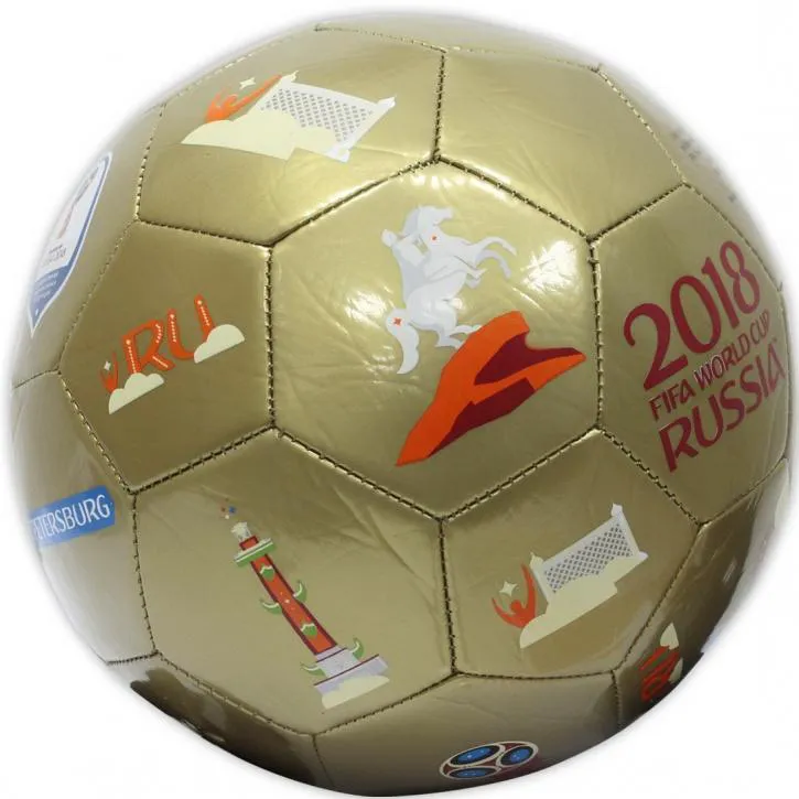 Футбольный мяч FIFA 2018 St.Petersburg 2,2 мм, TPU+EVA, 350 гр, размер 5 (23см) - Т11665-2