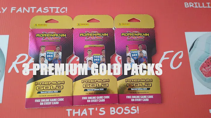 **NEW PREMIUM GOLD PACKS*** PANINI AXL FIFA365(2024) ***9 GOLD LIMITED EDITION CARDS + 3 PREMIUM***