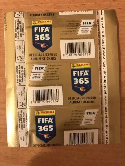 Наклейки "FIFA 365-2019" (штучно, 1 пакетик)